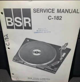 C-182 BSR Turntable Service Manual