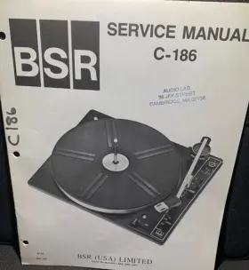 C-186 BSR Turntable Service Manual