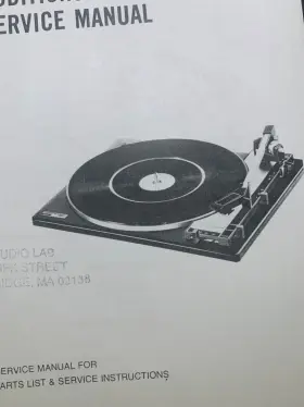 C130R BSR Mcdonald Turntable Service Manual Photocopy