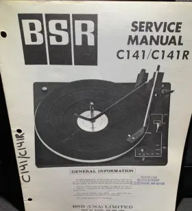 C141-C141R BSR Turntable Service Manual Photocopy