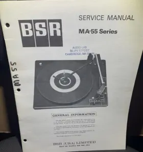 MA-55 BSR Turntable Service Manual