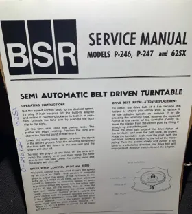 P62SX BSR Turntable Service Manual