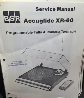 XR-60 BSR Turntable Service Manual