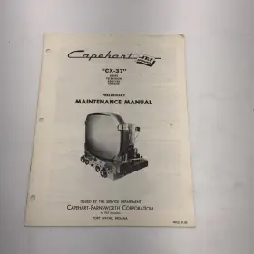 CX37 CAPEHART Tv Service Manual Wiring