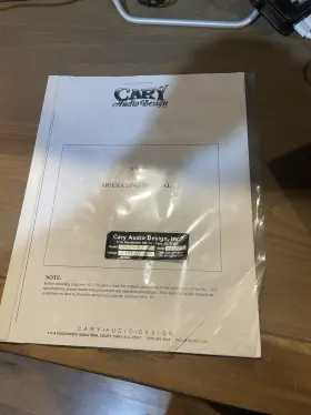 SLI-50 CARY AUDIO DESIGN Operating Manual