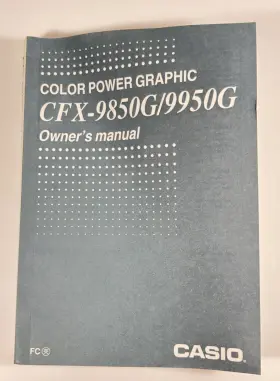 CFX-9850G-9950G CASIO Owners Manual Book Graphic Calculator