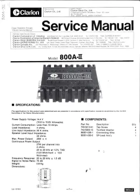 EE-610A CLARION Channel Power Amplifier Service Manual