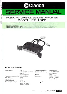 EN-132C CLARION Datsun Automoble Amplifier Service Manual