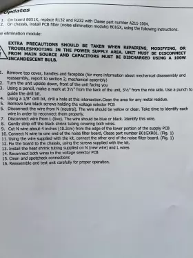 CA-100-101 CLASSE Service Manual #3