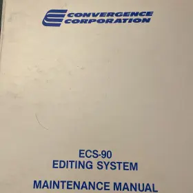 ECS-90 CONVERGENCE CORPORATION Editing Manual