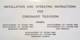 120-FOLDER CORONADO Users Manual Television Wg #2