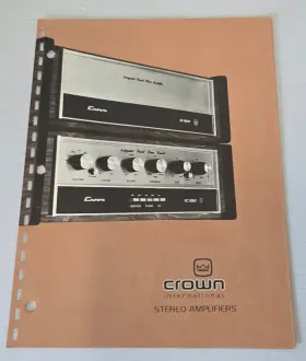 D-150 CROWN Stereo Amplifier Sheet