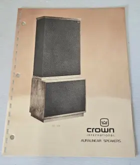 ES224-ES212 CROWN Auralinear Speakers Sheet
