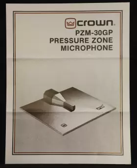 PZM-30GP CROWN Pressure Zone Microphones Brochure