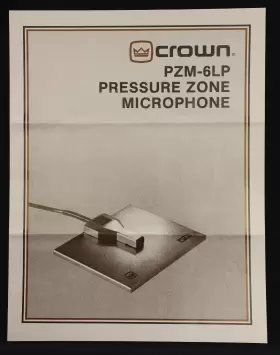 PZM-6LP CROWN Pressure Zone Microphones Brochure