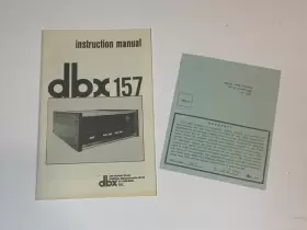 Dbx Noise Reduction System Instruction Manual And Warranty -