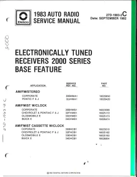 27D-1983 DELCO Service Manuals #3