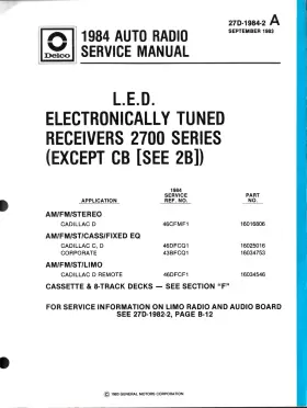 27D-1984 DELCO Auto Service Manuals Some Gm #2