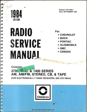 27D-1984 DELCO Auto Service Manuals Some Gm