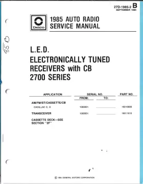 27D-1985-2 DELCO Auto Service Manuals Some Gm #2