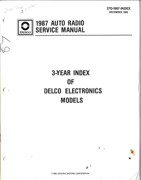 27D-1987 DELCO Service Manuals Some