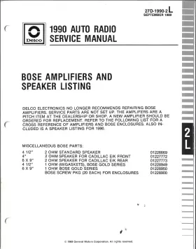 27D-1990 DELCO Radio Service Manuals Gm #3