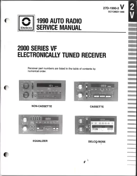 27D-1990 DELCO Radio Service Manuals Gm