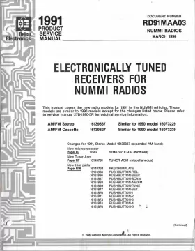 RD91M DELCO Individual Service Manuals Gm #3