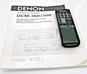 350-260 DENON Stereo Cd Player Instruction Manual Remote