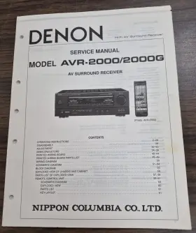 AVR-2000-2000G DENON Receiver Service Manual
