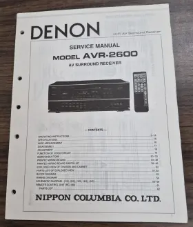 AVR-2600 DENON Receiver Service Manual