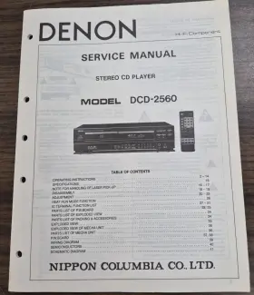 DCD-2560 DENON Cd Player Service Manual