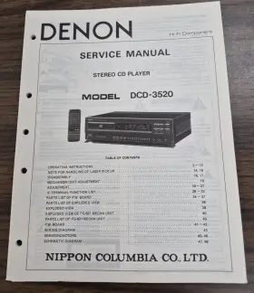 DCD-3520 DENON Cd Player Service Manual