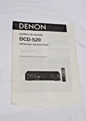 DCD-520 DENON Cd Player Manual Operating