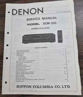 DCM-350 DENON Cd Player Service Manual