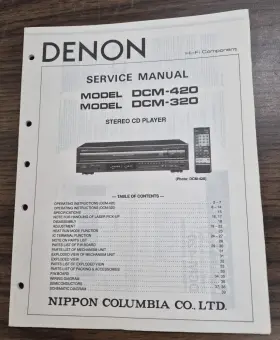 DCM-420 DENON Cd Player Service Manual