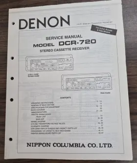 DCR-720 DENON Cassette Receiver Service Manual