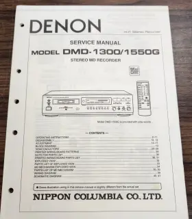 DMD-1300-1550G DENON Md Recorder Service Manual