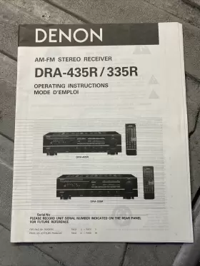 DRA-435R-335R DENON Operating Manual