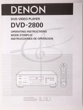 DVD-2800 DENON User Manual