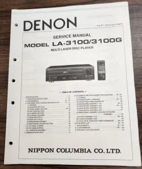LA-3100-3100G DENON Laser Disc Player Service Manual