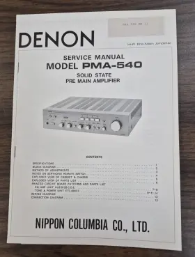 PMA-540 DENON Amplifier Service Manual