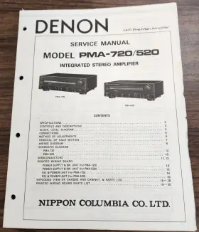 PMA-720-520 DENON Amplifier Service Manual