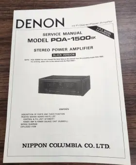 POA-1500BK DENON Bk Amplifier Service Manual
