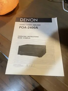 POA-2400A DENON Power Amplifier Operating