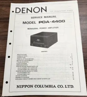 POA-4400 DENON Amplifier Service Manual
