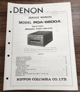 POA-6600A DENON Amplifier Service Manual