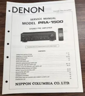 PRA-1500 DENON Amplifier Service Manual