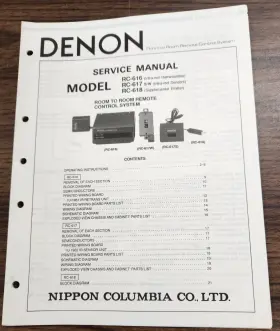 RC-616 DENON Remote Control Service Manual