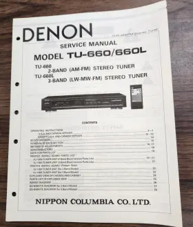 TU-660-660L DENON Tuner Service Manual